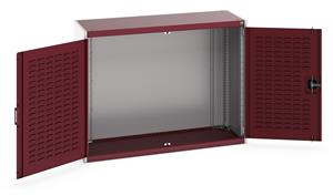 40014014.** cubio cupboard with louvre doors. WxDxH: 1050x525x1000mm. RAL 7035/5010 or selected